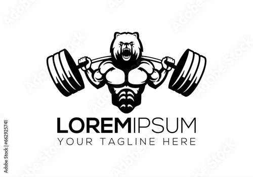Tableau sur toile Lion Logo, lions, lion logo, gym logo, gym, bodybuilder, lion gym, strong lion,