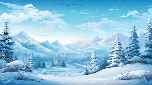 fundo na bela paisagem natural de inverno © Alexandre