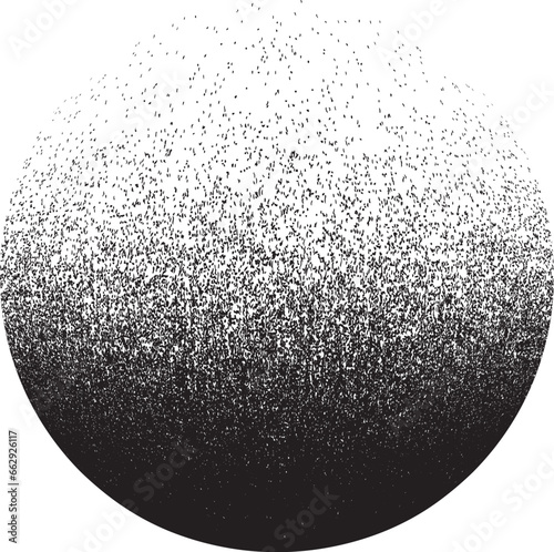 Sprayed black circle form .Graffiti art design . Noise dispersion circle . Spray effect .Grunge texture . Distressed element .vector 