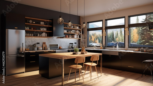 A modern kitchen complete with all furnishings