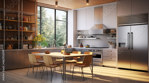 A modern kitchen complete with all furnishings