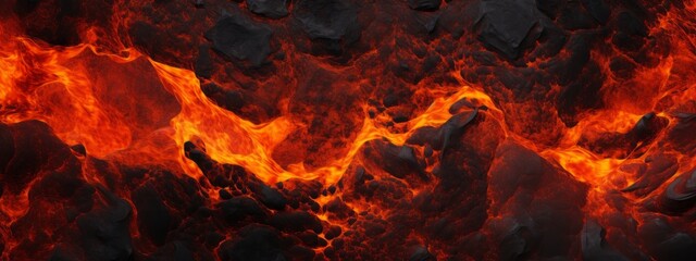 Lava texture fire background rock volcano magma molten hell hot flow flame pattern seamless. Earth lava crack volcanic texture ground fire burn explosion stone liquid black red inferno planet relief.