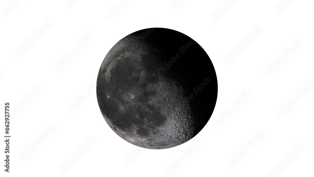 A detailed photo of the moon. Lunar Phases (waxing, waning moon) with Alpha Channel A detailed photo of the moon. Lunar Phases (waxing, waning moon) with Alpha Channel