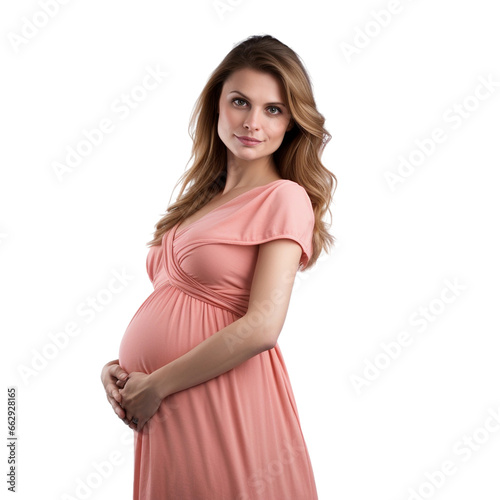 pregnant woman isolated on transparent background