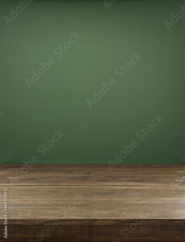 green chalkboard on wooden table