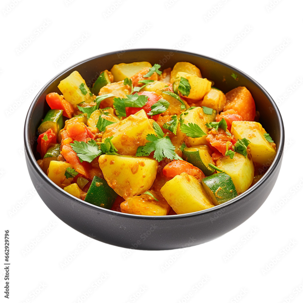 bowl of vegetable curry isolated on white background, ai generated bowl of vegetable curry isolated on white background, ai generated