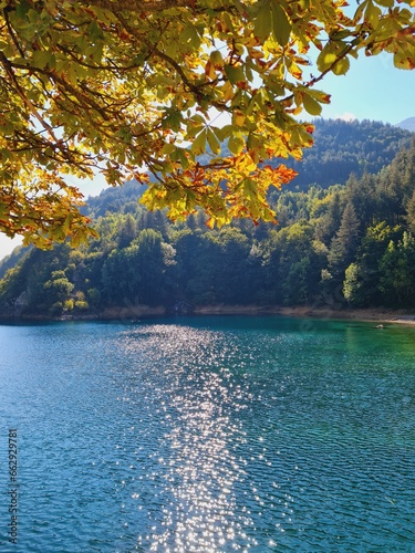 the beauty of Lake San Domenico (Abruzzo) in autumn