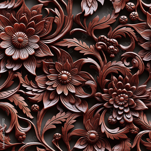 Arabesque template texture of Wood Carvings (Tile) © Vladimir