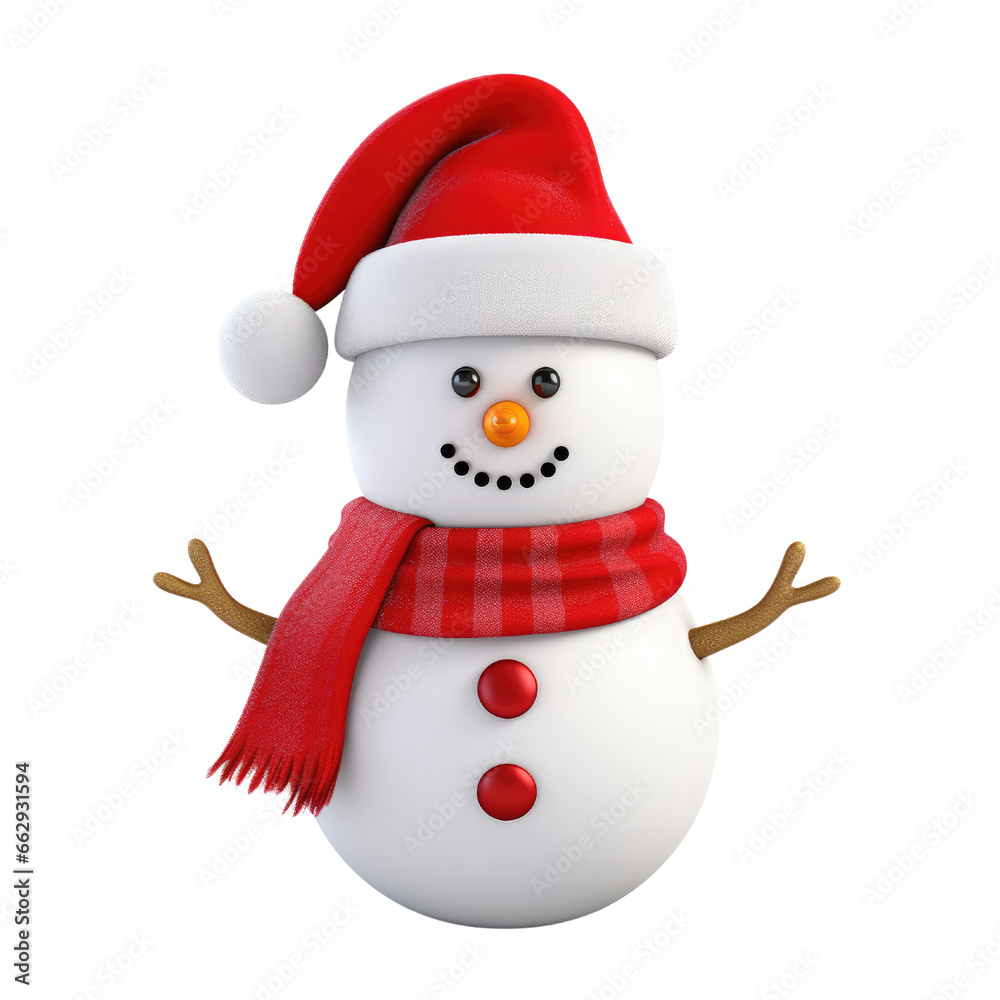 Snowman Christmas and New Year decoration clipart for design isolated on transparent background Snowman Christmas and New Year decoration clipart for design isolated on transparent background