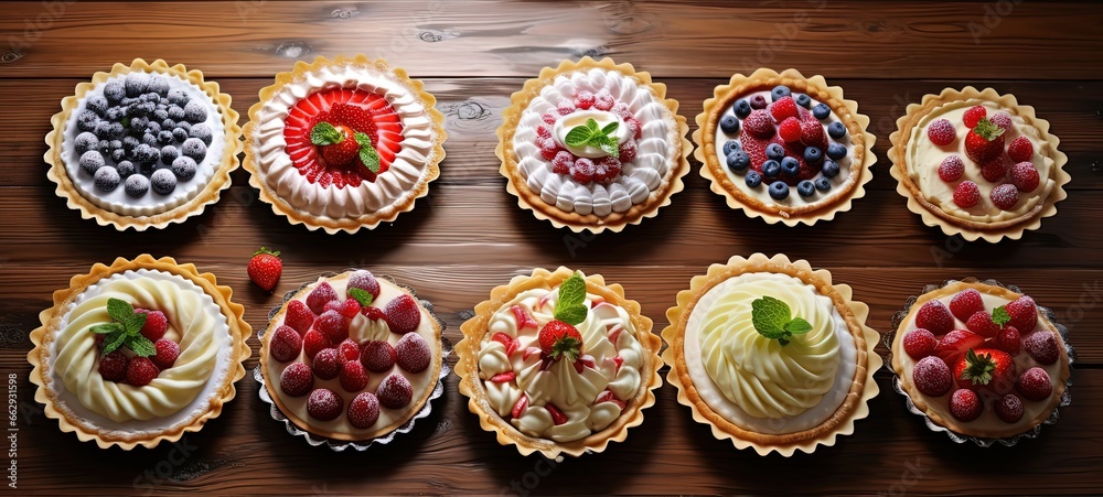 closeup top view fresh fruit tart with fresh fruit and cream cheese, strawberry, apricot, blueberry, raspberry, Generative Ai closeup top view fresh fruit tart with fresh fruit and cream cheese, strawberry, apricot, blueberry, raspberry, Generative Ai