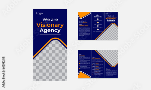 modern creative business trifold  brochure template.