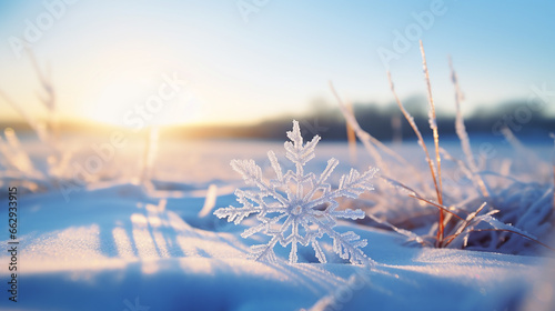 fundo de floco de neve na bela paisagem natural de inverno