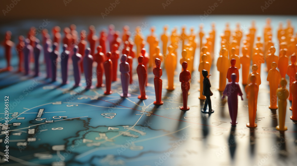 Obraz premium 3D Talent Management: Nurturing Potential with Stick Figures. Generative AI