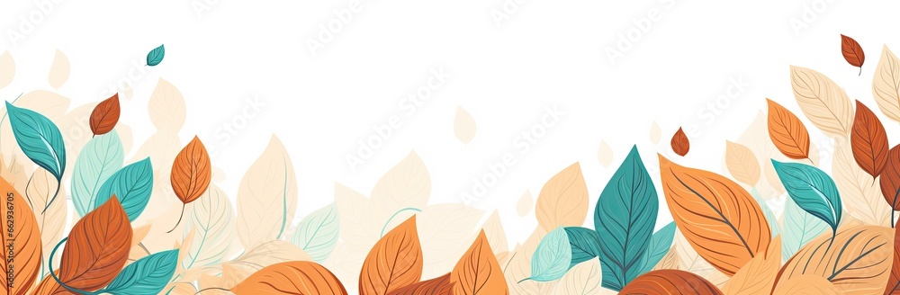 Background of Vibrant Autumnal Leaf Patterns: A Symphony of Nature's Colors and Elegance. Generative AI