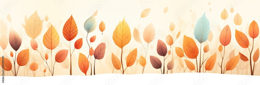 Background of Vibrant Autumnal Leaf Patterns: A Symphony of Nature's Colors and Elegance. Generative AI