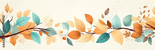 Background of Vibrant Autumnal Leaf Patterns  A Symphony of Nature s Colors and Elegance. Generative AI