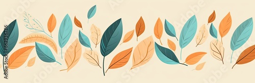 Background of Vibrant Autumnal Leaf Patterns  A Symphony of Nature s Colors and Elegance - Generative AI