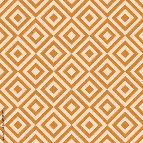 Seamless geometric pattern with line rhombus on gold background. Print for fabric background  textile