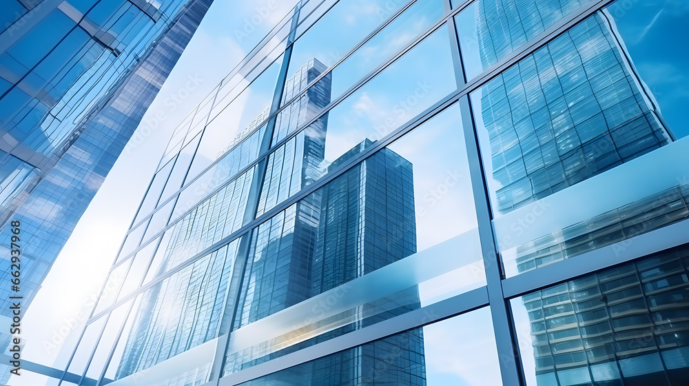Reflective skyscraper modern office building Reflective skyscraper modern office building