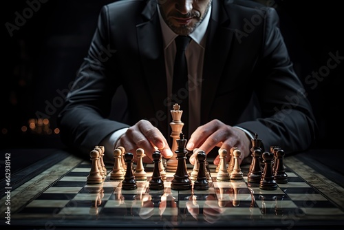 ustawianie pionków w szachach, gra w szachy na wysokim poziomie © Pawe