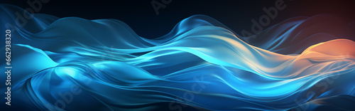 Abstract Smooth Blue Wave Gradient Background Design Template