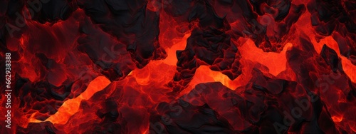 Lava texture fire background rock volcano magma molten hell hot flow flame pattern seamless. Earth lava crack volcanic texture ground fire burn explosion stone liquid black red inferno planet relief. photo