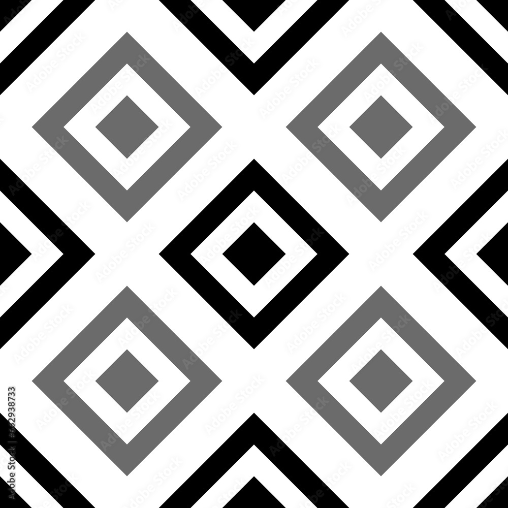 Seamless geometric pattern with line rhombus on black background. Print for fabric background, textile Seamless geometric pattern with line rhombus on black background. Print for fabric background, textile