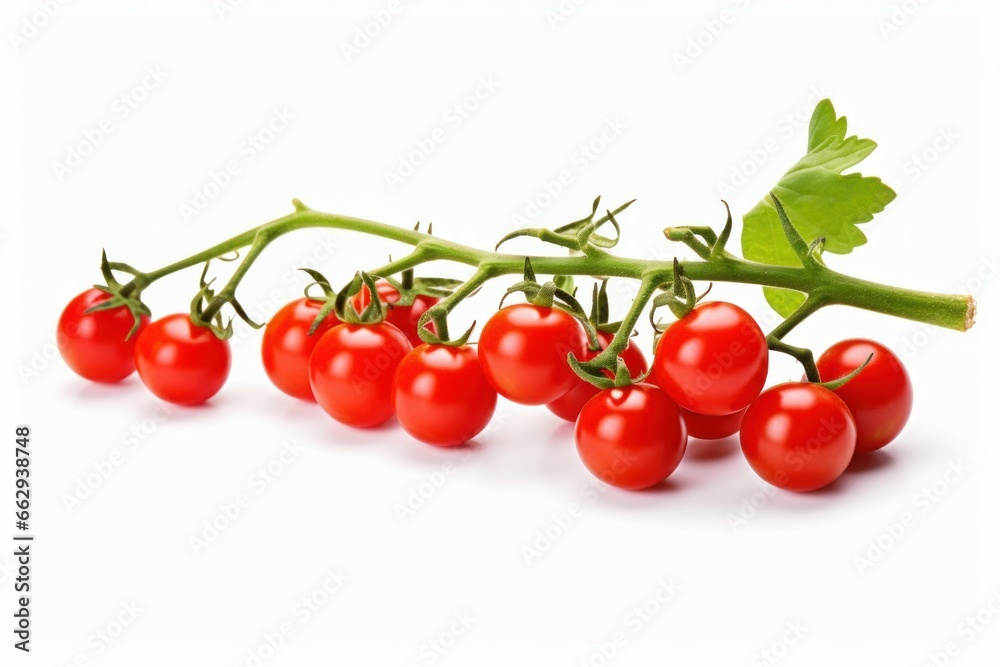Ripe Branch cherry tomatoes. Fresh nature plant. Generate Ai