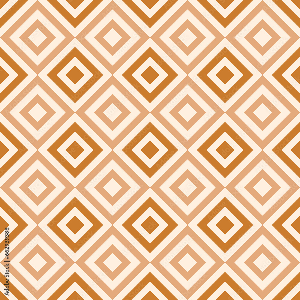Seamless geometric pattern with line rhombus on beige background. Print for fabric background, textile Seamless geometric pattern with line rhombus on beige background. Print for fabric background, textile