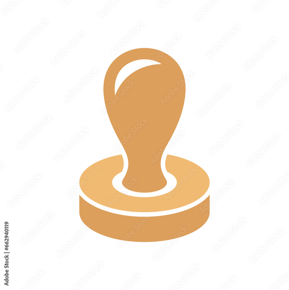 Stamp icon. Vector icon isolated on white background.