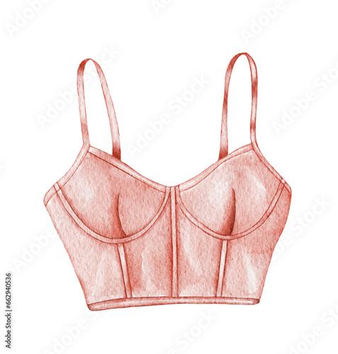Wallpaper Mural Watercolor lingerie. Hand draw underwear. Fashion illustration Torontodigital.ca