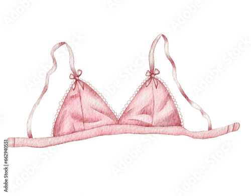 Wallpaper Mural Watercolor lingerie. Hand draw underwear. Fashion illustration Torontodigital.ca