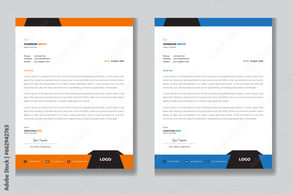 vectors and corporate letterhead template design vectors and corporate letterhead template design