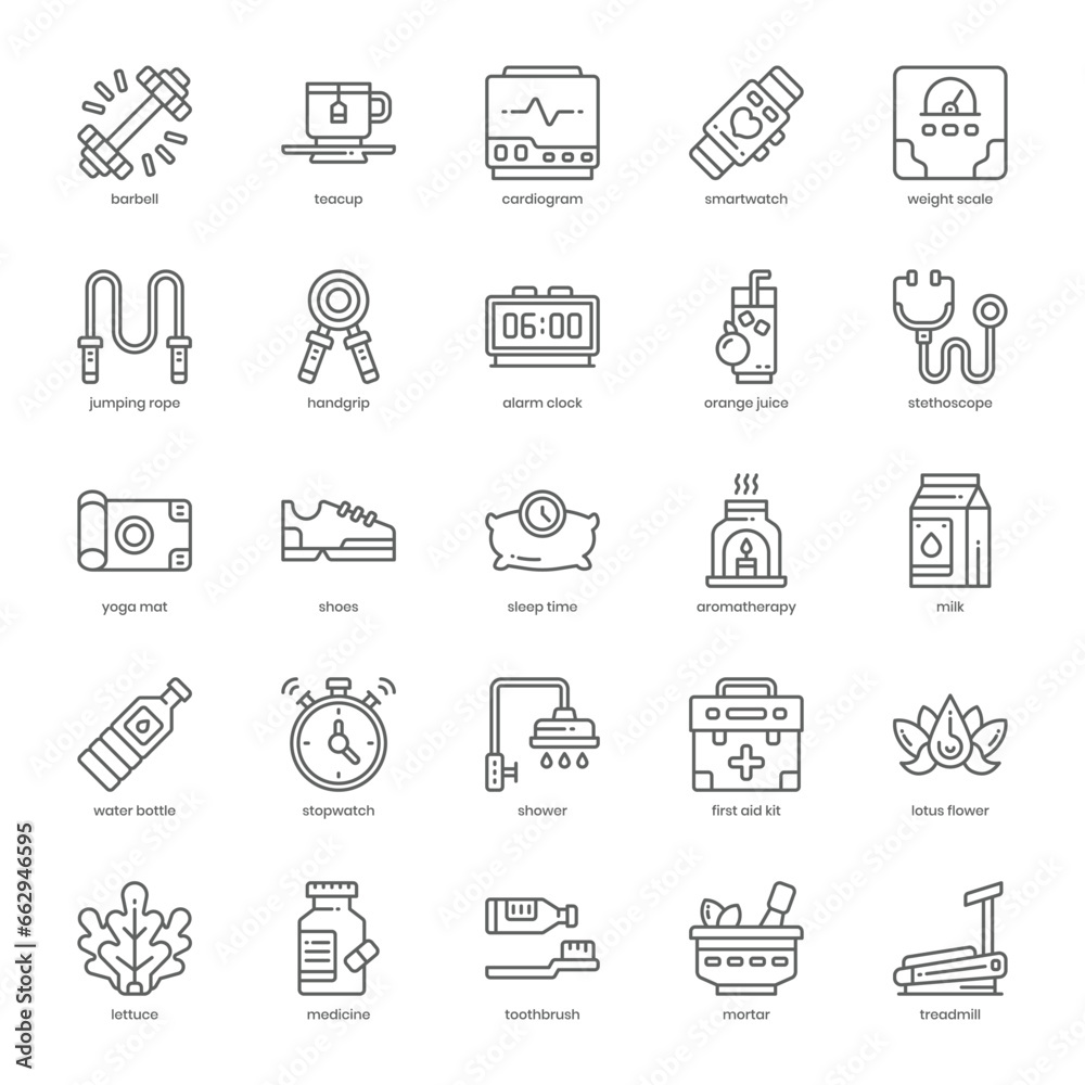 Healthy Life icon pack for your website design, logo, app, and user interface. Healthy Life icon outline design. Vector graphics illustration and editable stroke. Healthy Life icon pack for your website design, logo, app, and user interface. Healthy Life icon outline design. Vector graphics illustration and editable stroke.