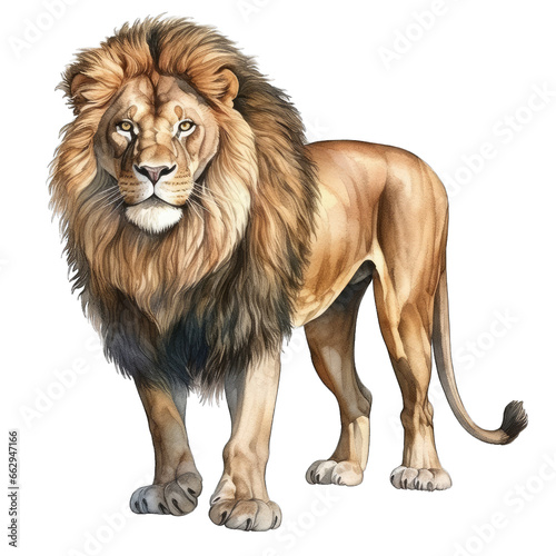 Lion isolated on white transparent background