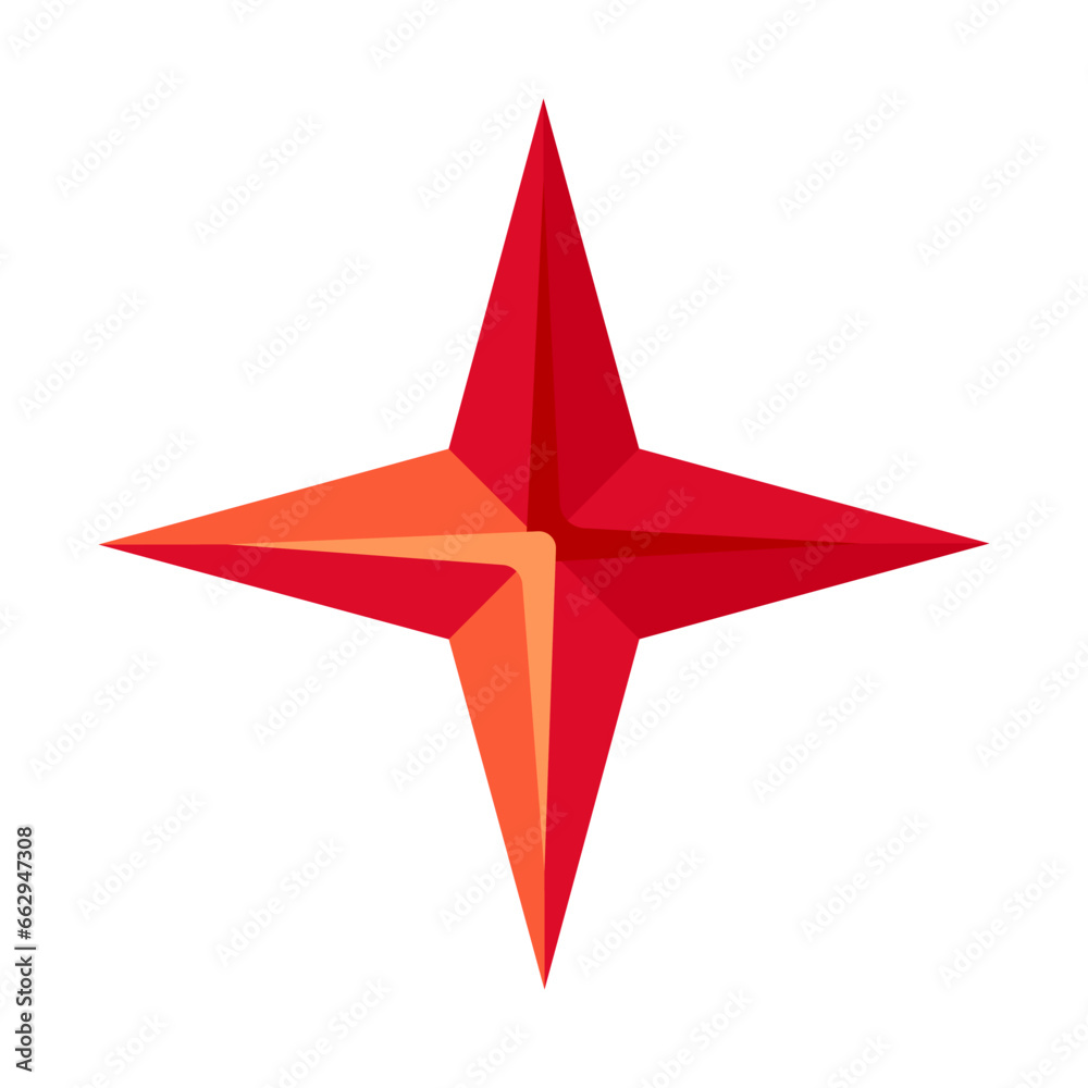 Four pointed star twinkle 2D cartoon object. Sparkle decoration isolated vector item white background. Xmas Christmas shine. Burst star. Magical starry shape color flat spot illustration Four pointed star twinkle 2D cartoon object. Sparkle decoration isolated vector item white background. Xmas Christmas shine. Burst star. Magical starry shape color flat spot illustration