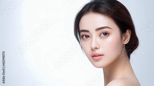 beauty portrait of a female asian beauty model 
