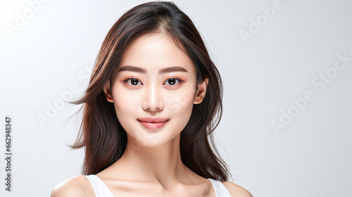 beauty portrait of a female asian beauty model 