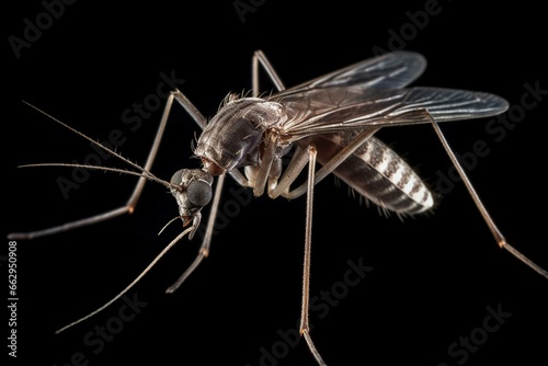 Image of an entire mosquito insect. Generative AI © Dmytro