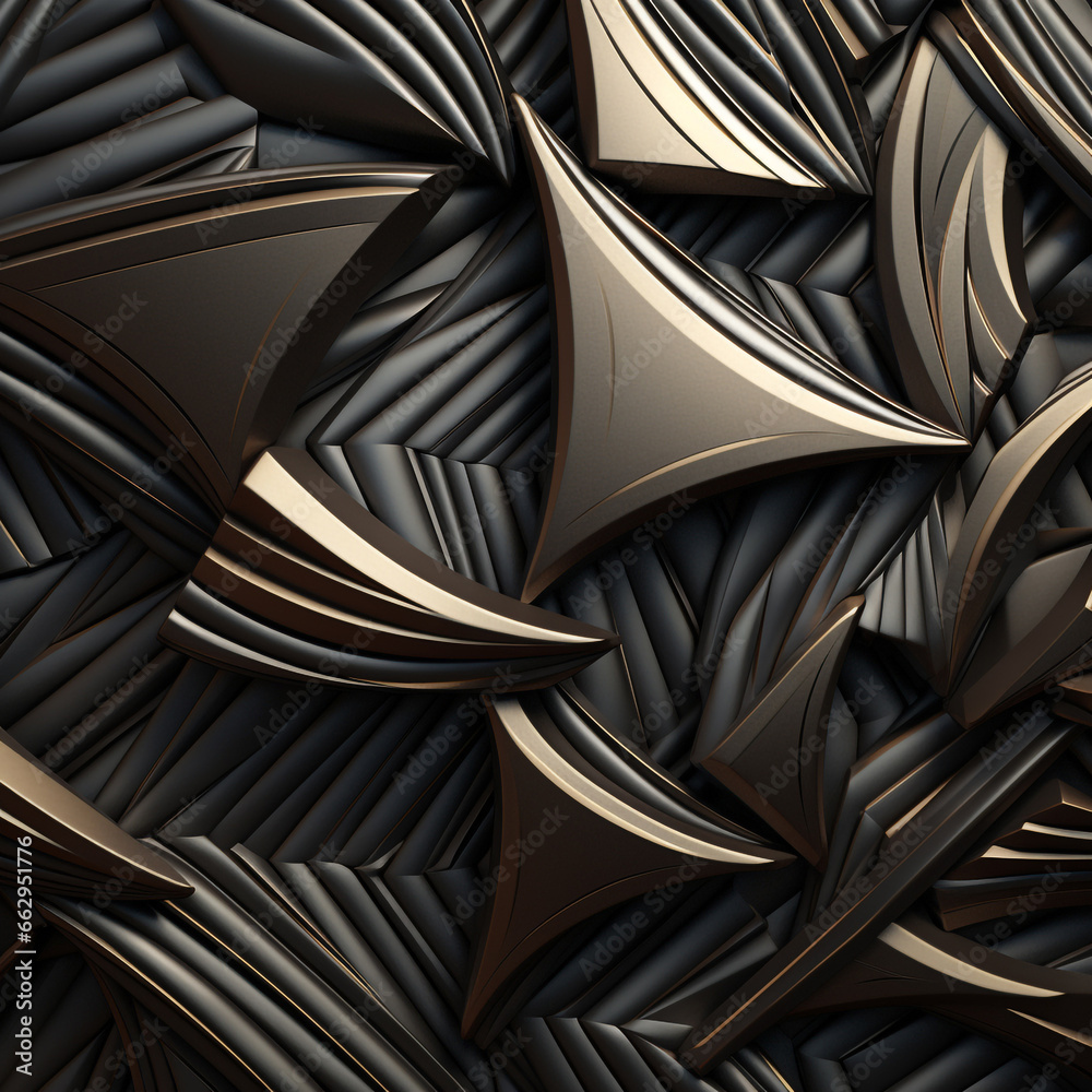 Metal embossed textures, geometric, 3D shading, 3d geometric tile pattern, elevattion view, precious metal colours, high tecnology molted metal pattern. Metal embossed textures, geometric, 3D shading, 3d geometric tile pattern, elevattion view, precious metal colours, high tecnology molted metal pattern.