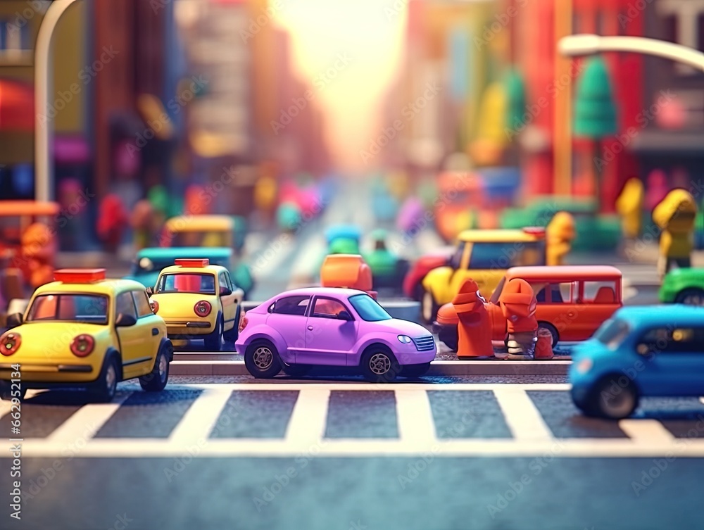 An Avenue model with very busy traffic. An Avenue model with very busy traffic.
