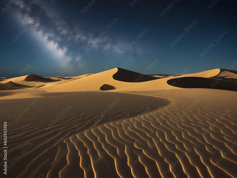 Naklejka premium An image of a serene desert landscape UHD wallpaper Stock Photographic Image