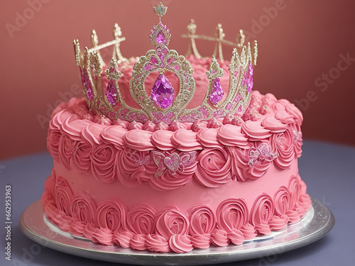An image of a cake decorated with edible UHD wallpaper Stock Photographic Image