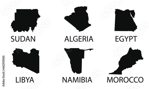 african countries silhouettes