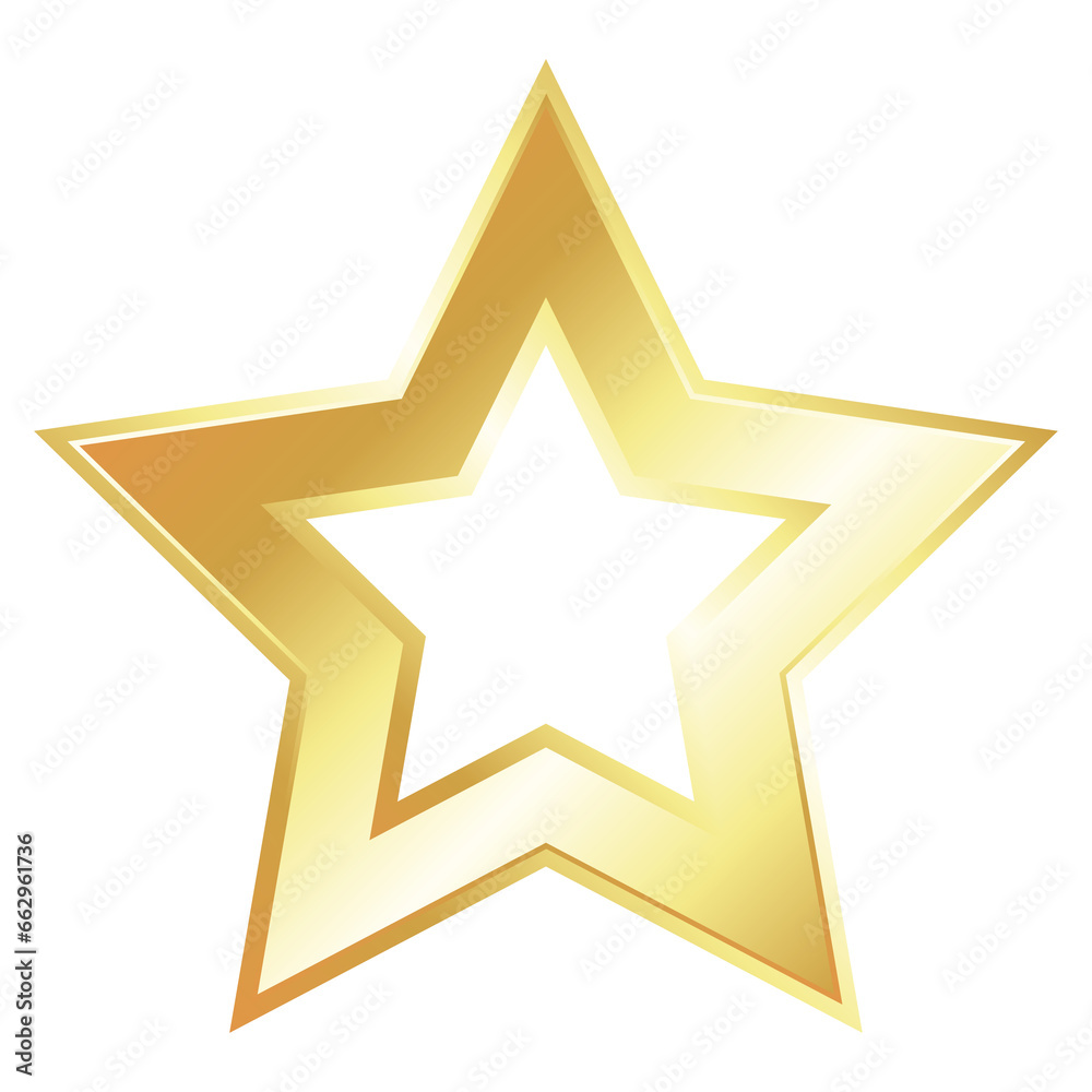 Unique golden glitter five pointed star design Unique golden glitter five pointed star design