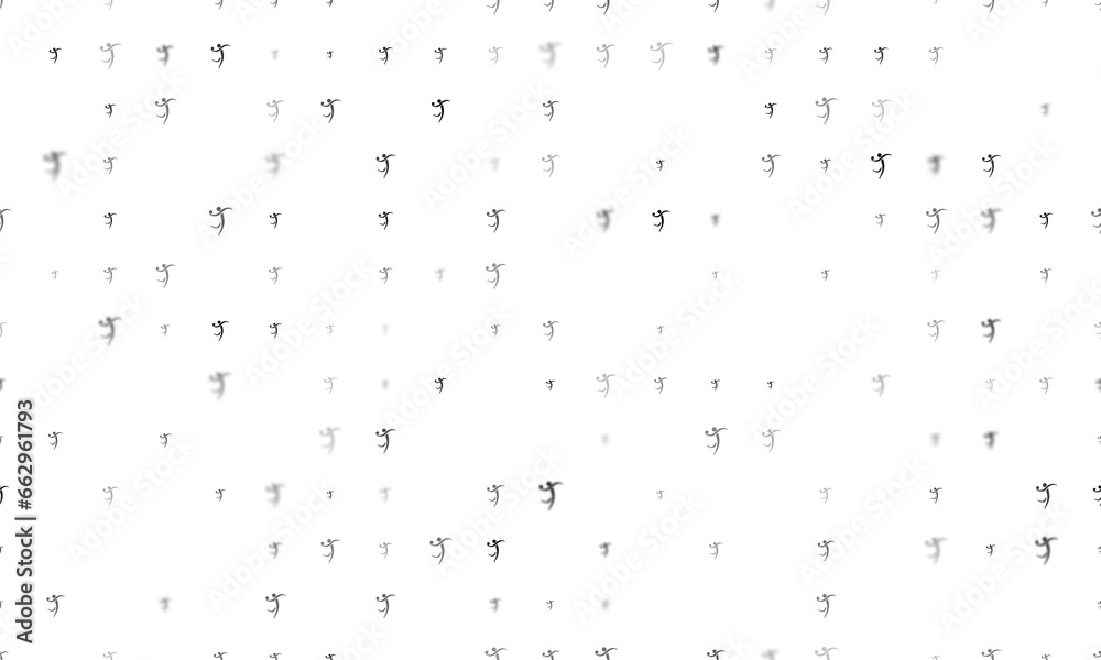 Seamless background pattern of evenly spaced black handball symbols of different sizes and opacity. Illustration on transparent background Seamless background pattern of evenly spaced black handball symbols of different sizes and opacity. Illustration on transparent background