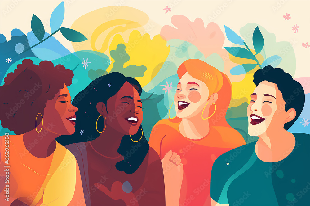 group of diverse people smiling together group of diverse people smiling together