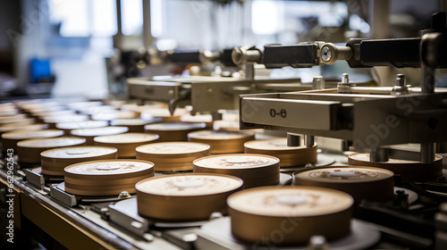 A factory production line showing the process of making SNUS portions. 