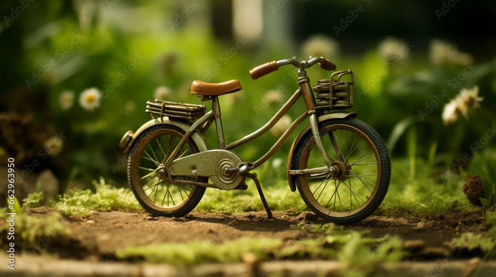 old bicycle in the garden