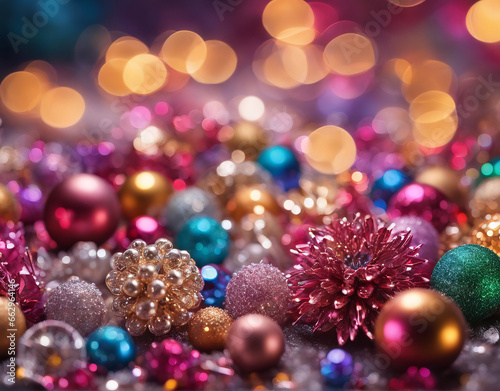 stunning colorful Christmas glass balls, magical snowflakes, incredible patterns, Christmas mood, Christmas tree toy design, very beautiful Christmas decorations